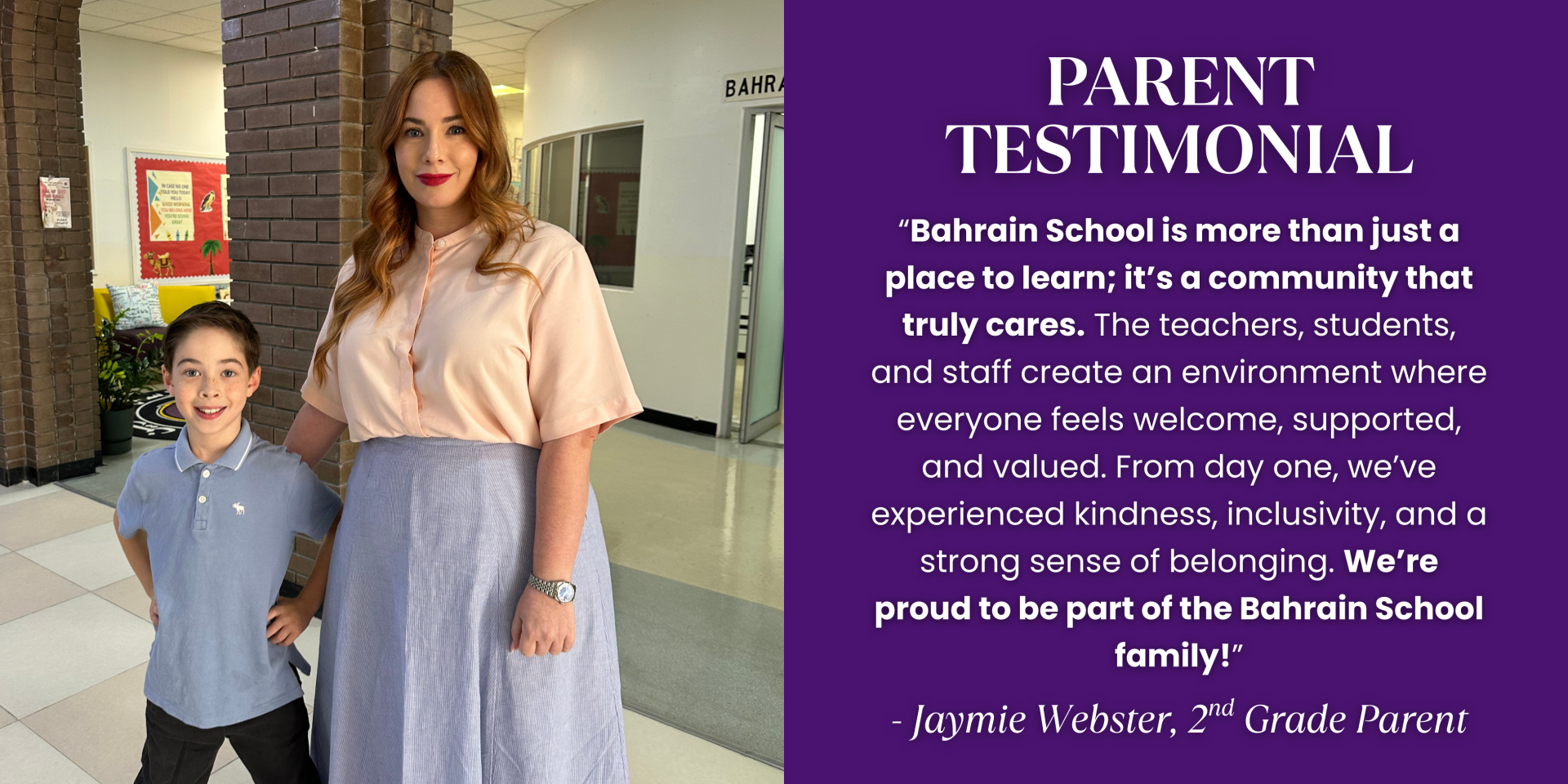 Parent Testimonial - Jaymie Webster