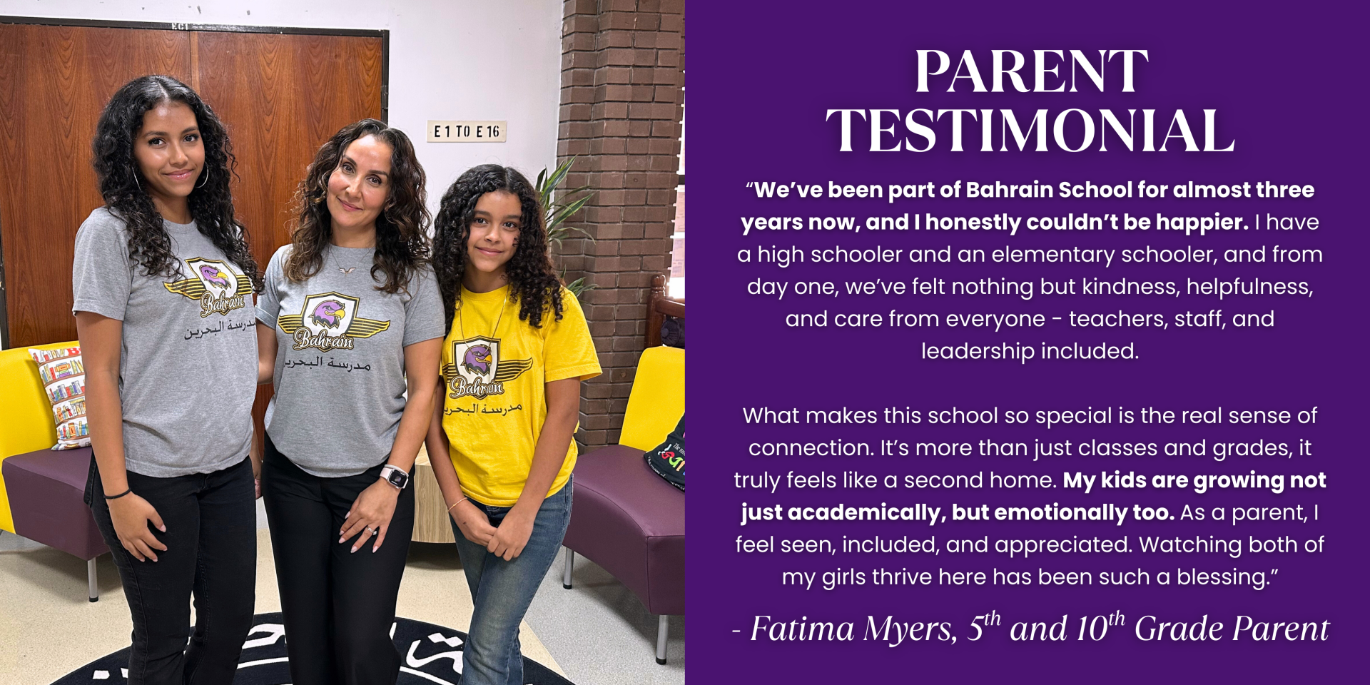Parent Testimonial - Fatima Myers