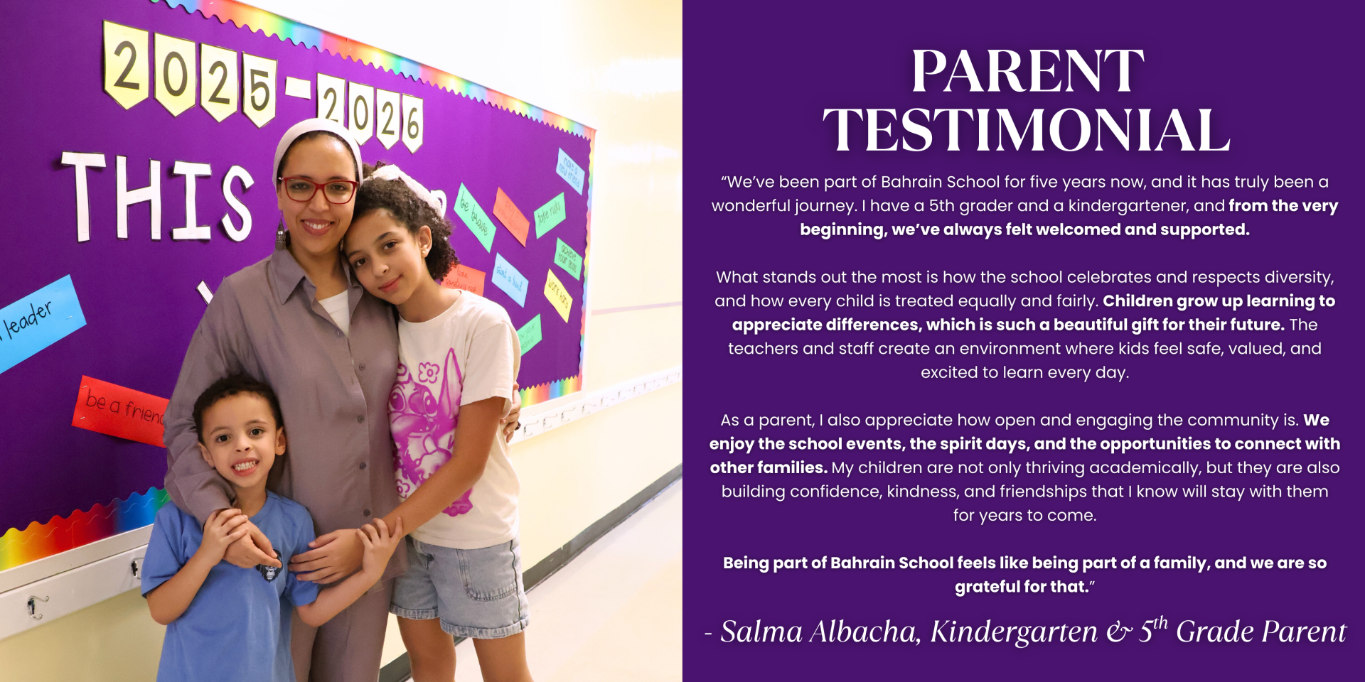 Parent Testimonial - Salma Albacha